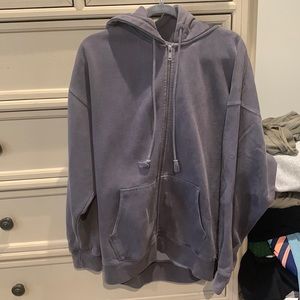 oversized brandy melville zip up sweater